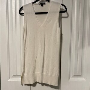 Ann Taylor | Cream Knit  Tunic Style Top - Cotton Blend - Medium